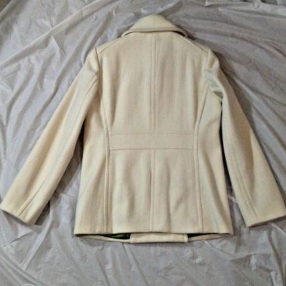 J.Crew Coat Antique Cream Wool Double-Breast Med - Picture 5 of 8